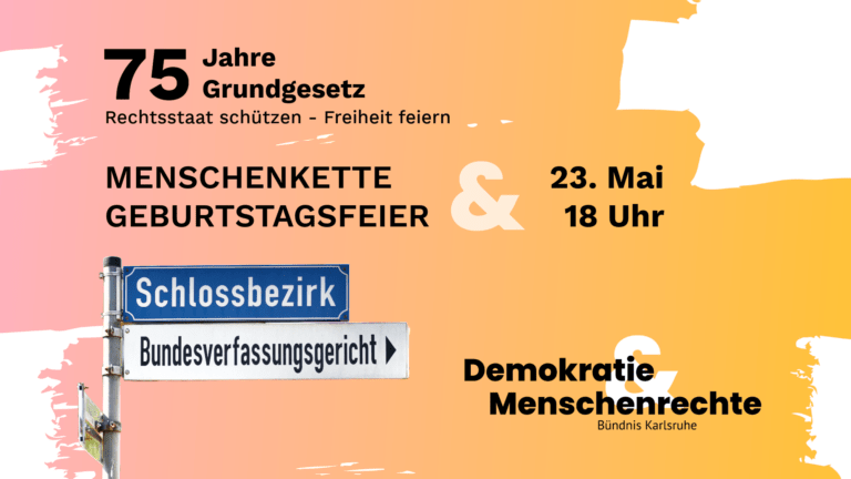 Menschenkette um das Bundesverfassungsgericht
