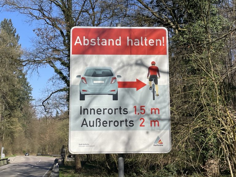 Verkehrssicherheit erhöhen – Überholabstände einhalten