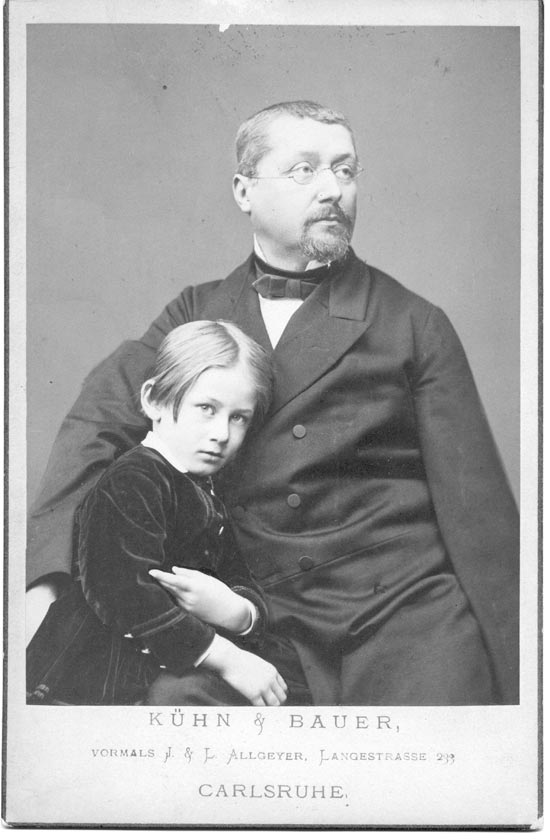 Scheffel mit seinem Sohn Victor um 1873